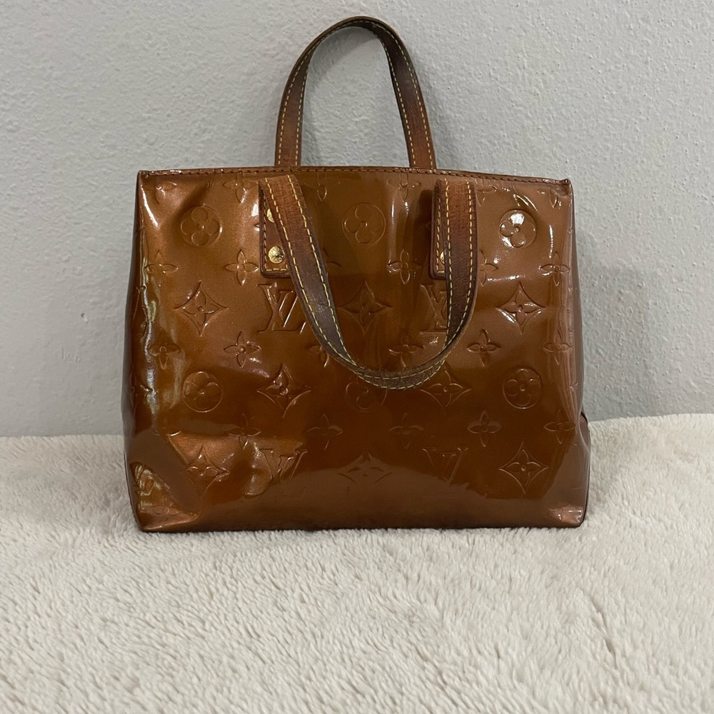 ❌SOLD❌ Louis Vuitton Monogram Brown/Bronze Vernis Reade PM Handbag